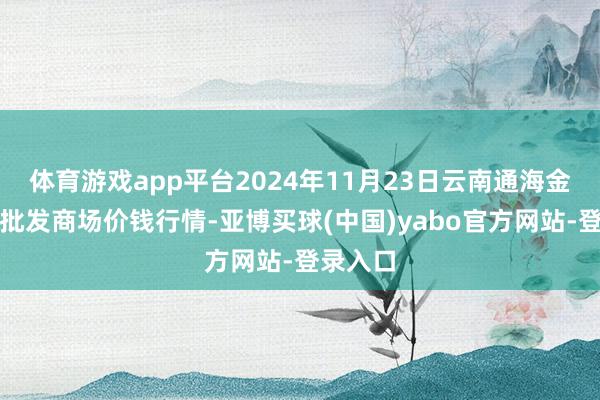 体育游戏app平台2024年11月23日云南通海金山蔬菜批发商场价钱行情-亚博买球(中国)yabo官方网站-登录入口