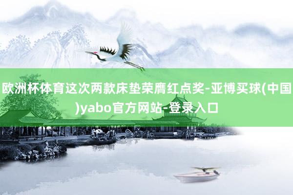 欧洲杯体育这次两款床垫荣膺红点奖-亚博买球(中国)yabo官方网站-登录入口