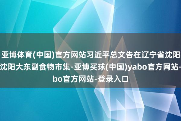 亚博体育(中国)官方网站习近平总文告在辽宁省沈阳市磨砺了沈阳大东副食物市集-亚博买球(中国)yabo官方网站-登录入口
