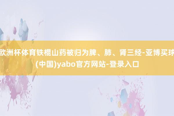 欧洲杯体育铁棍山药被归为脾、肺、肾三经-亚博买球(中国)yabo官方网站-登录入口