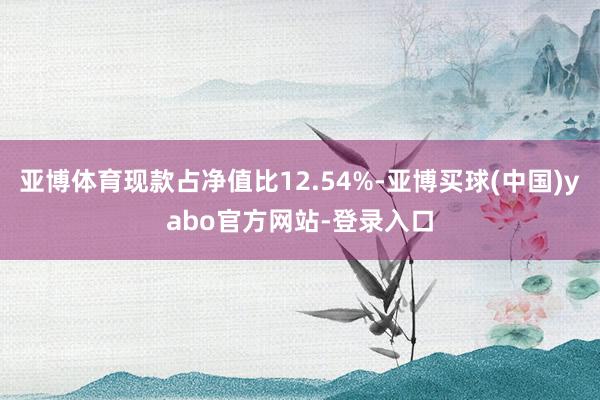 亚博体育现款占净值比12.54%-亚博买球(中国)yabo官方网站-登录入口